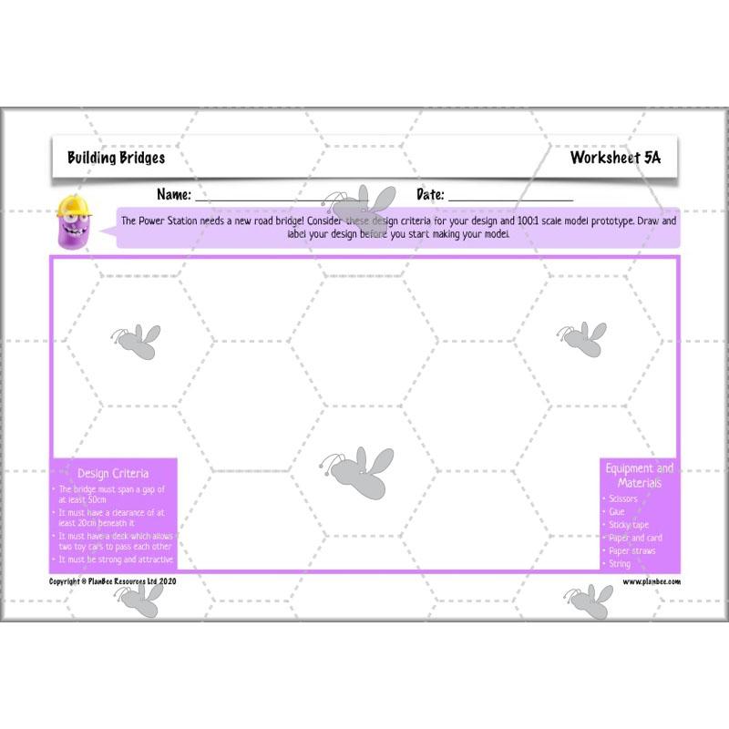 PlanBee Building Bridges: KS2 structures Design and Technology lessons