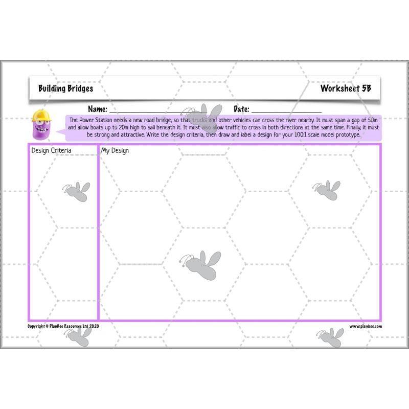 PlanBee Building Bridges: KS2 structures Design and Technology lessons