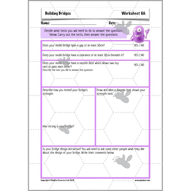 PlanBee Building Bridges: KS2 structures Design and Technology lessons