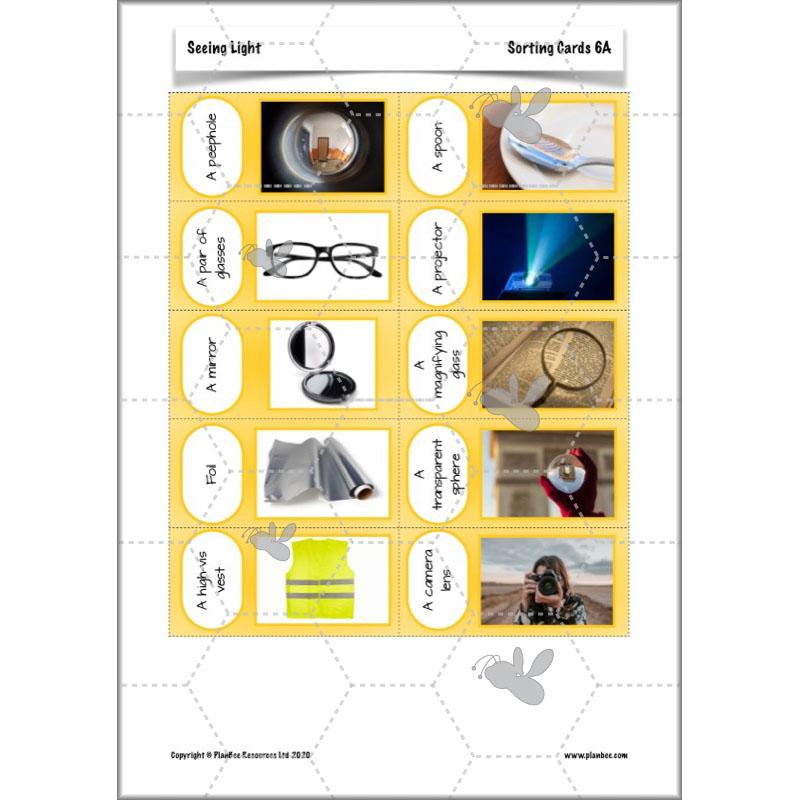 PlanBee Seeing Light KS2 Planning Pack | Year 6 Science Lessons