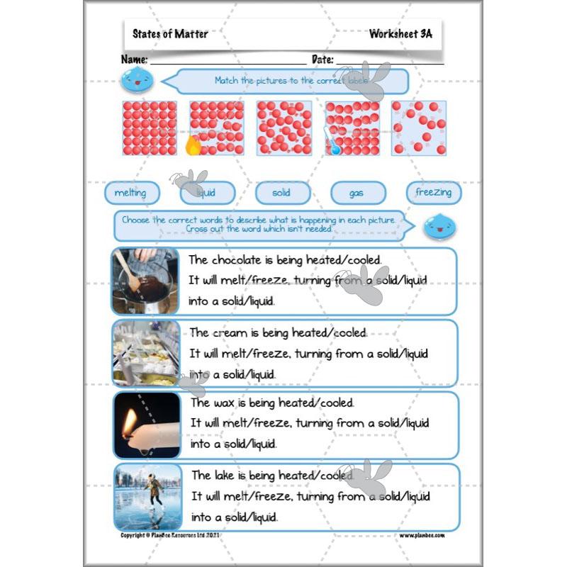 PlanBee States of Matter Year 4 KS2 Lesson Plans by PlanBee