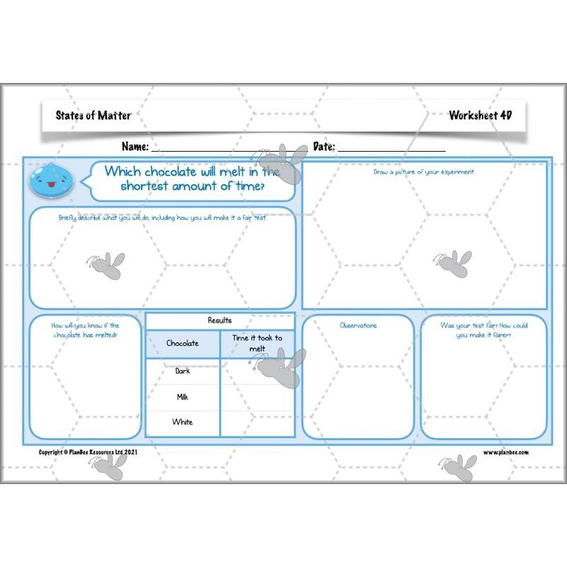 PlanBee States of Matter Year 4 KS2 Lesson Plans by PlanBee