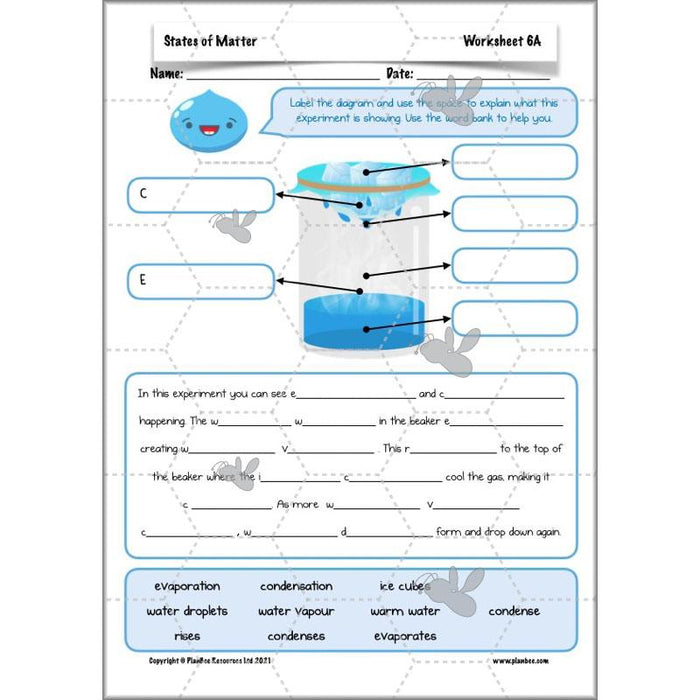 PlanBee States of Matter Year 4 KS2 Lesson Plans by PlanBee