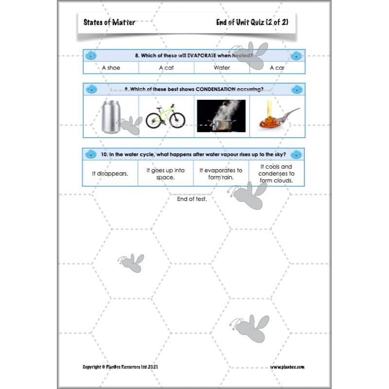 PlanBee States of Matter Year 4 KS2 Lesson Plans by PlanBee