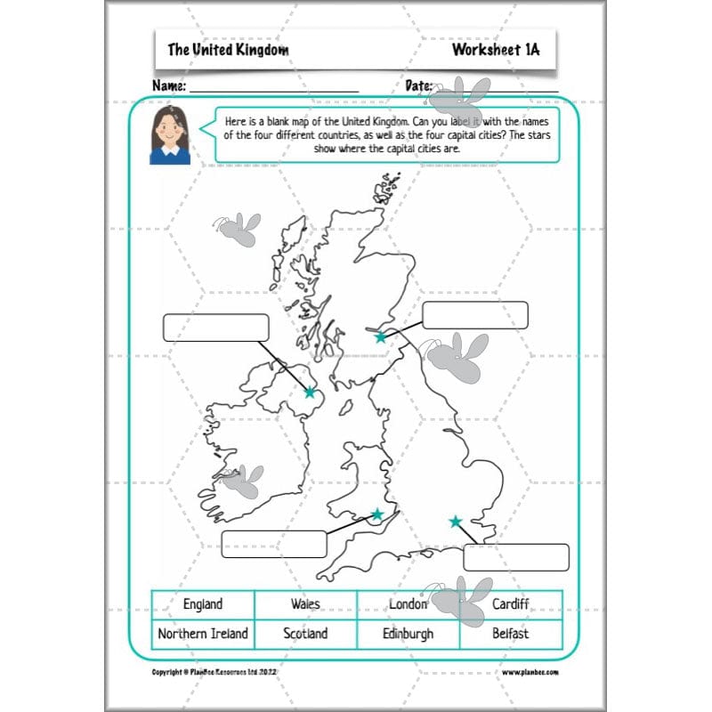 PlanBee The United Kingdom KS2 Planning Pack | Year 5 and Year 6 Geography