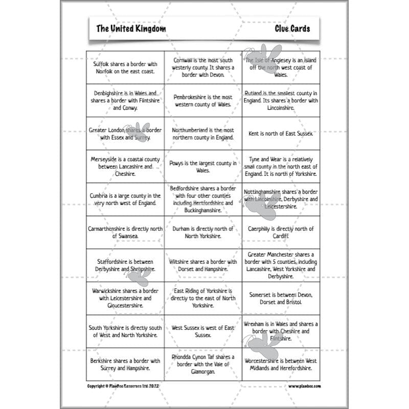 PlanBee The United Kingdom KS2 Planning Pack | Year 5 and Year 6 Geography