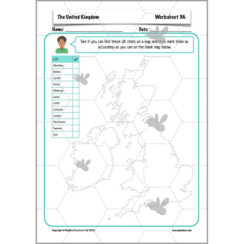 PlanBee The United Kingdom KS2 Planning Pack | Year 5 and Year 6 Geography