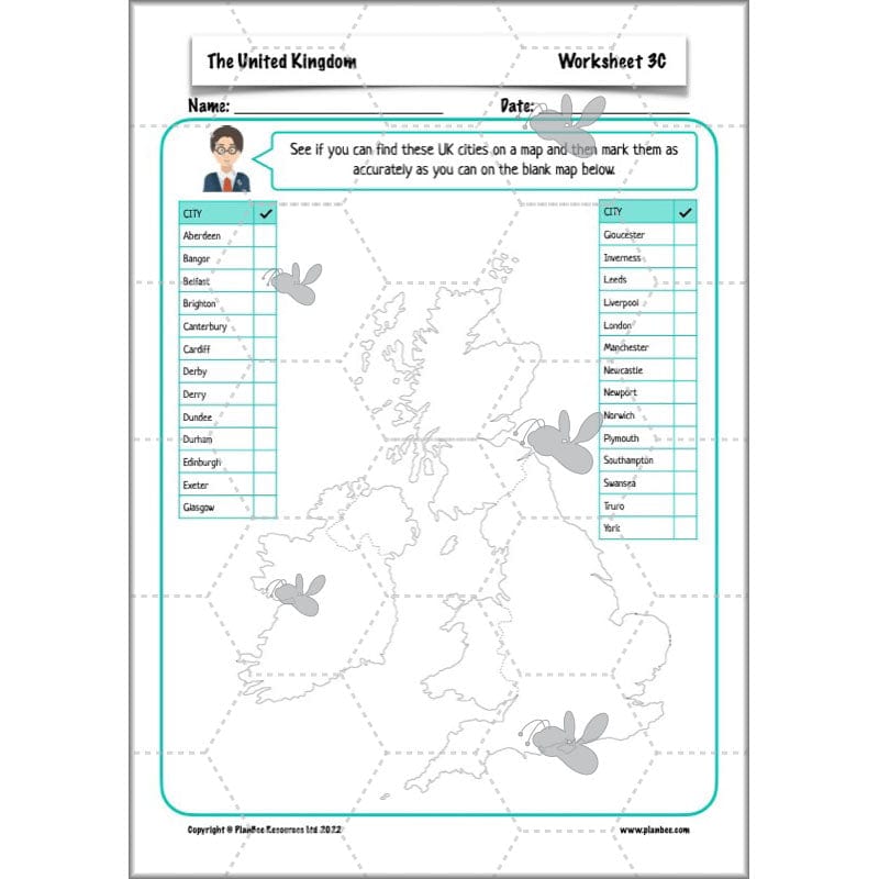 PlanBee The United Kingdom KS2 Planning Pack | Year 5 and Year 6 Geography