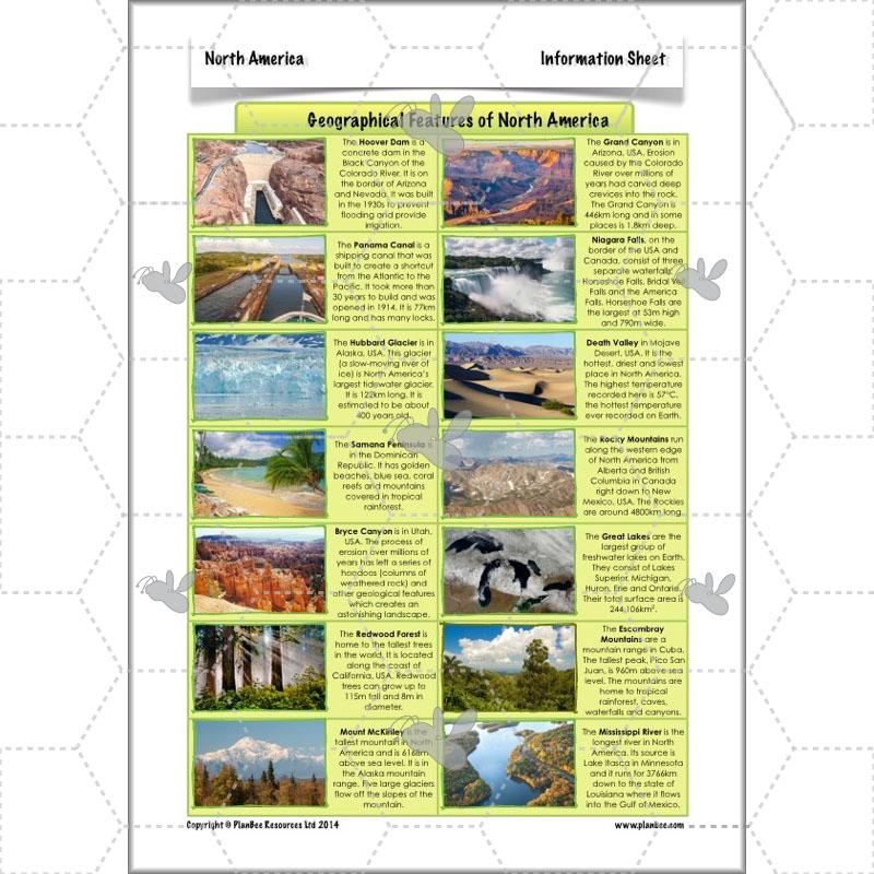 PlanBee North America KS2 Geography Lesson Pack by PlanBee