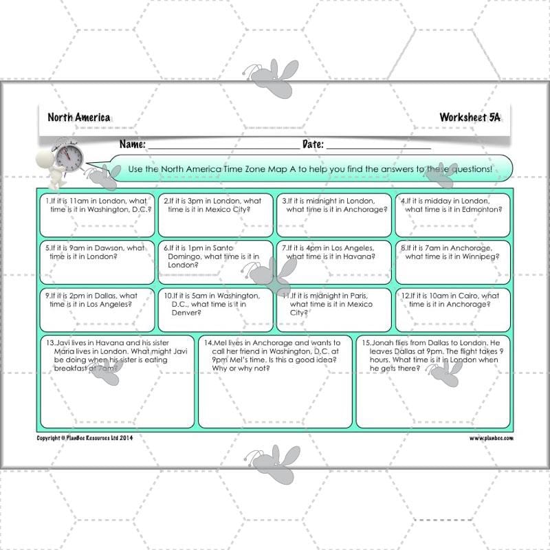 PlanBee North America KS2 Geography Lesson Pack by PlanBee