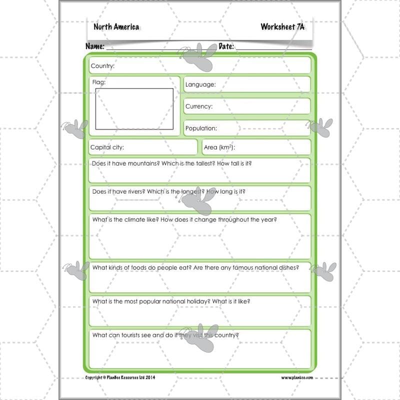 PlanBee North America KS2 Geography Lesson Pack by PlanBee