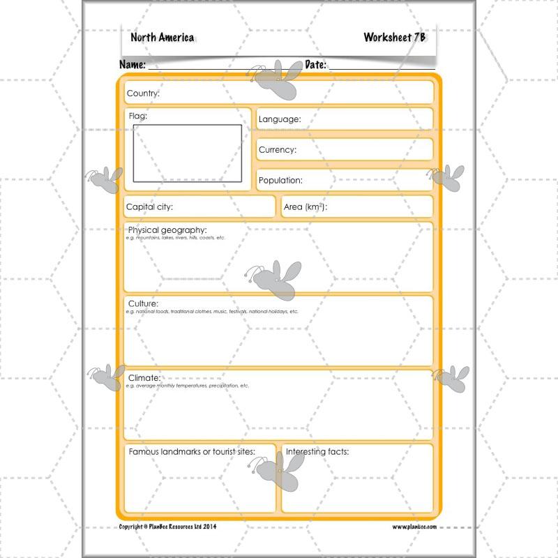 PlanBee North America KS2 Geography Lesson Pack by PlanBee