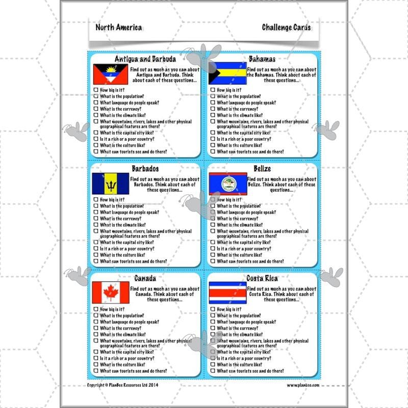 PlanBee North America KS2 Geography Lesson Pack by PlanBee
