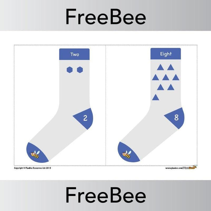 PlanBee Number Bond Socks 0 - 10 | PlanBee FreeBees