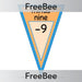 PlanBee Negative Number Line Display Bunting | PlanBee