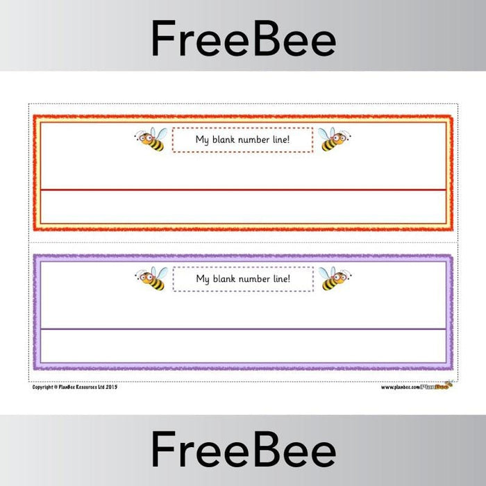 PlanBee Free Downloadable Number Lines 0 to 20 by PlanBee
