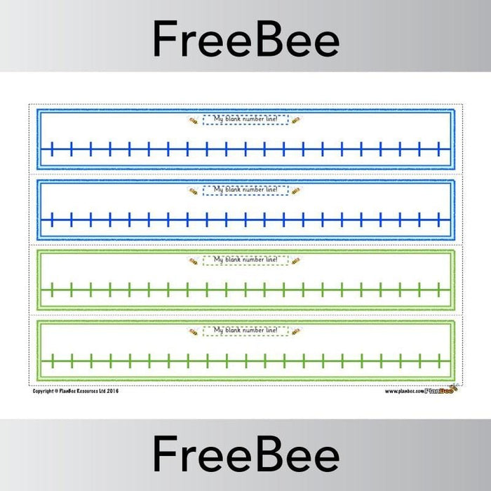 PlanBee Free Number Line to 30 Downloadable Resource from PlanBee