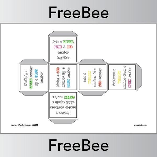 Maths Question Generator Cube Free PDF by PlanBee