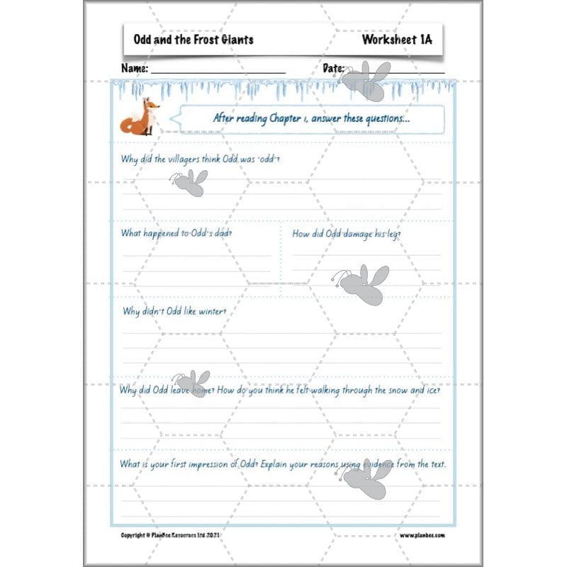 PlanBee Odd and the Frost Giants Planning Pack | KS2 English lessons