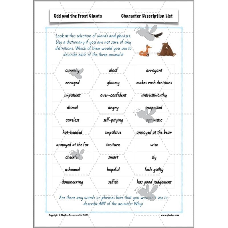 PlanBee Odd and the Frost Giants Planning Pack | KS2 English lessons
