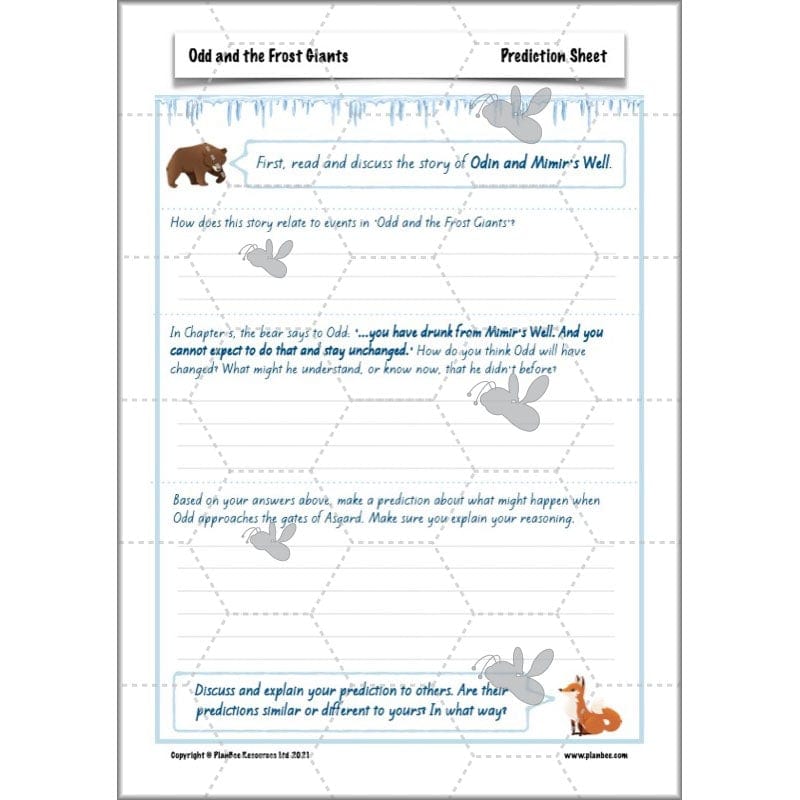 PlanBee Odd and the Frost Giants Planning Pack | KS2 English lessons