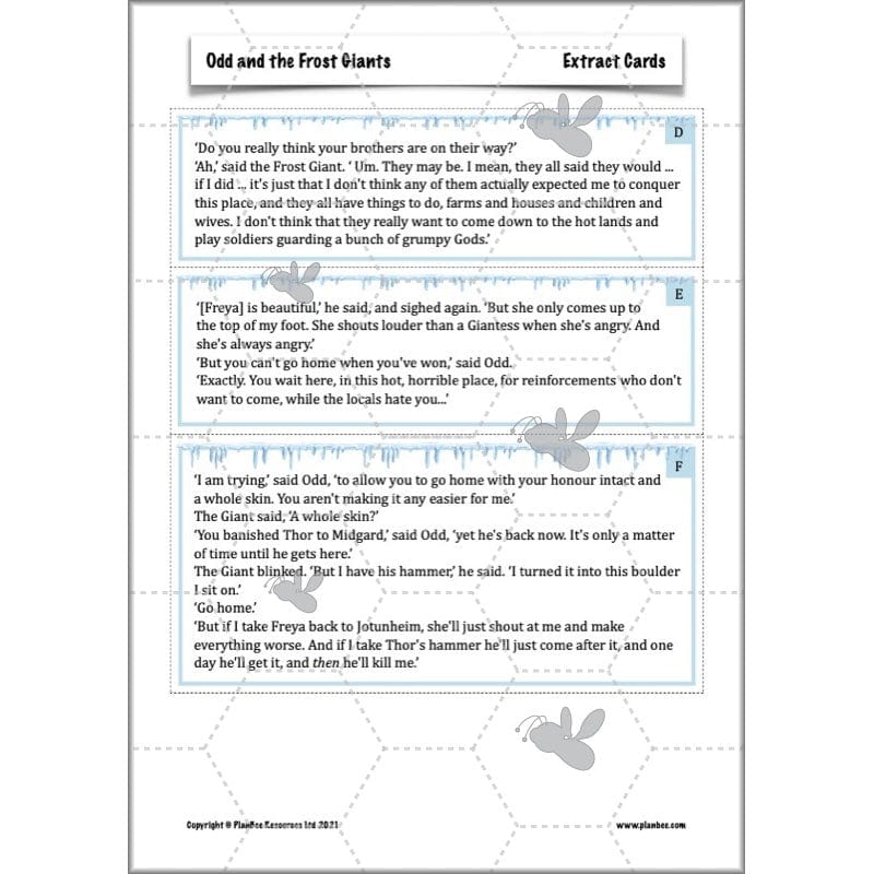 PlanBee Odd and the Frost Giants Planning Pack | KS2 English lessons