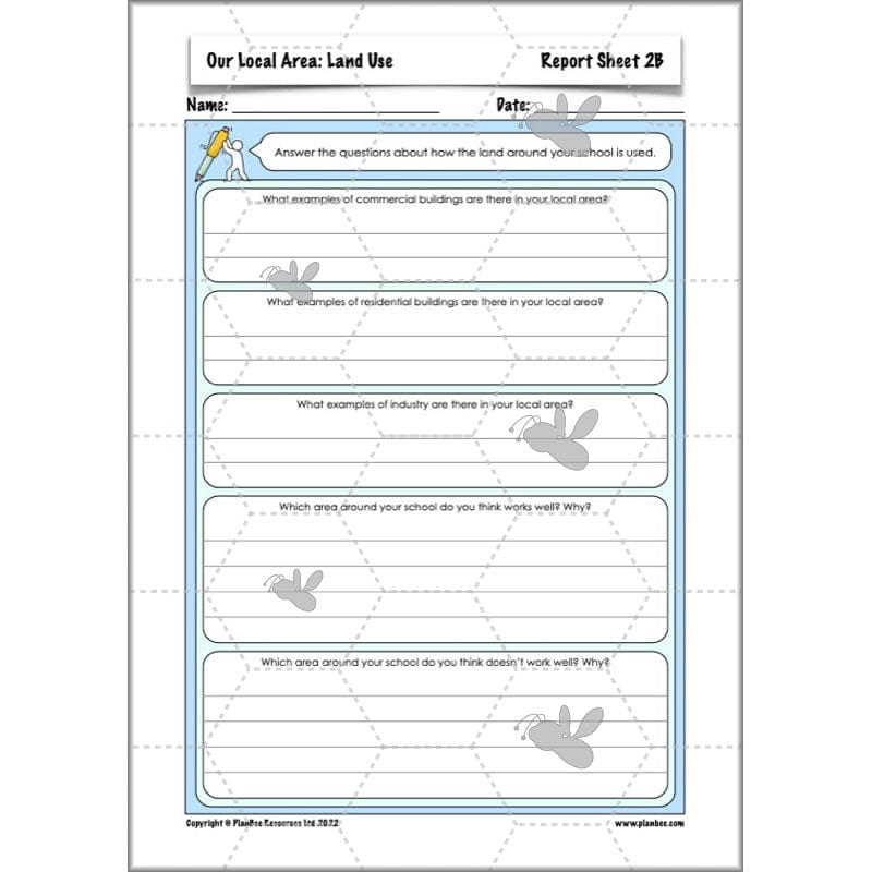 PlanBee Our Local Area: Geography Planning and Resources for Year 6