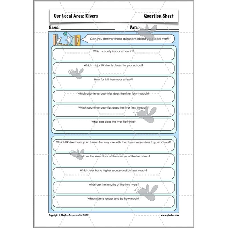 PlanBee Our Local Area: Geography Planning and Resources for Year 6