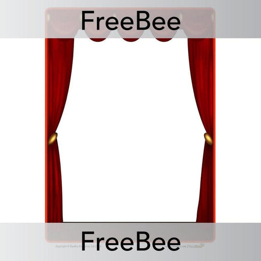 Blank Free Downloadable PDF Theatre Page Border by PlanBee