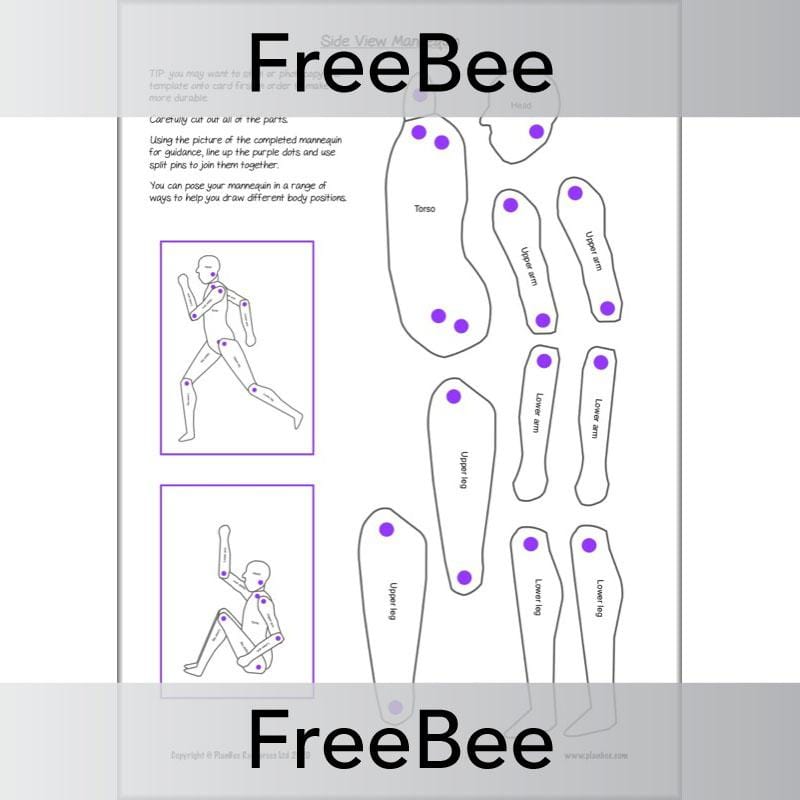 PlanBee Free Paper Mannequin Templates by PlanBee