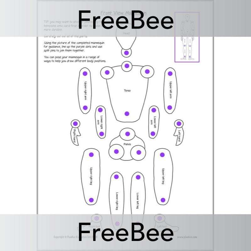 PlanBee Free Paper Mannequin Templates by PlanBee