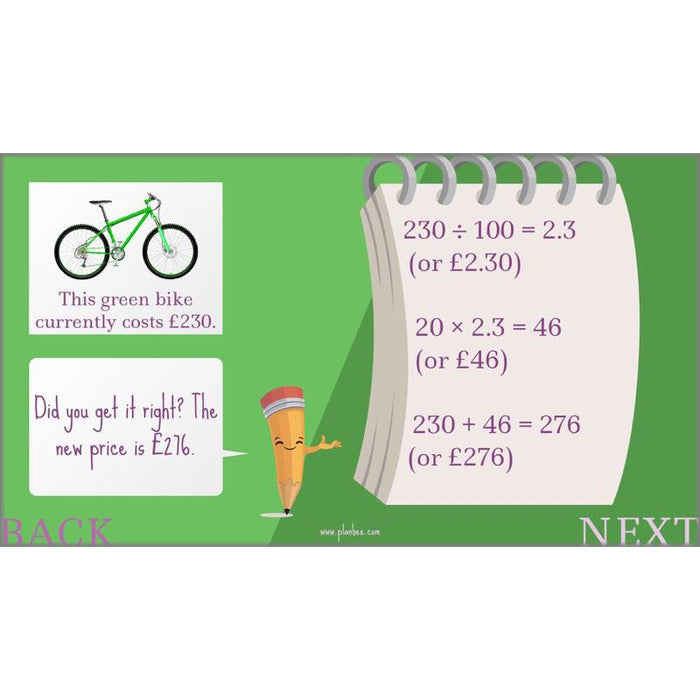 PlanBee Parts and Percentages: Year 6 ratio and proportion