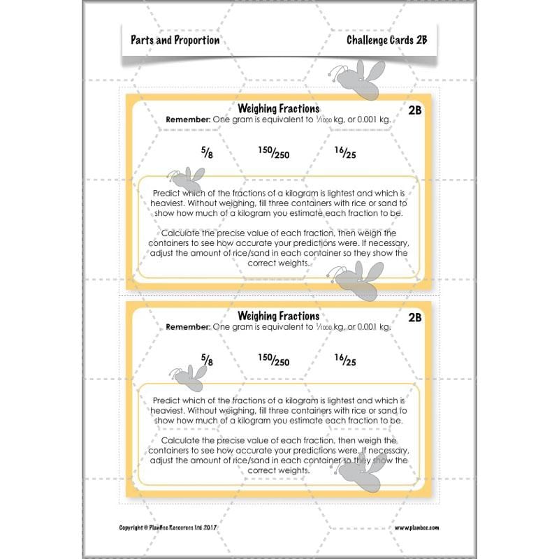 PlanBee Parts and Proportion: ratio KS2 Maths lesson planning