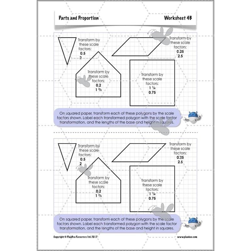 PlanBee Parts and Proportion: ratio KS2 Maths lesson planning