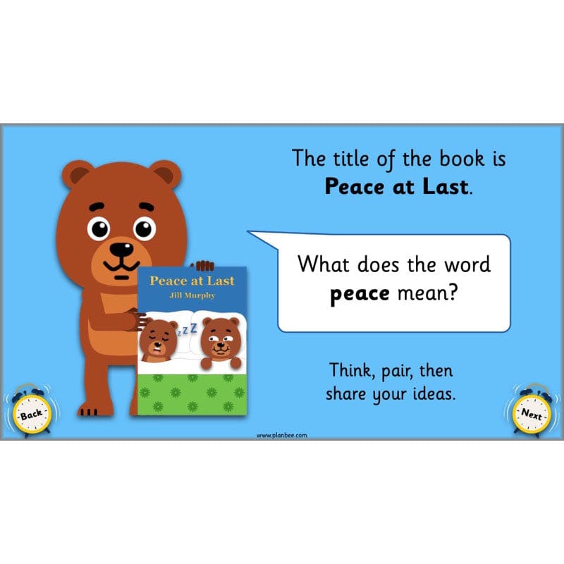 PlanBee Peace at Last Activities KS1 Planning | Year 1 English lessons