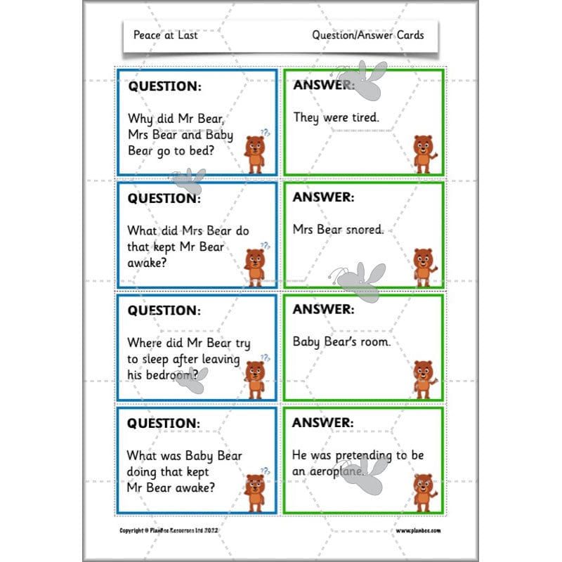 PlanBee Peace at Last Activities KS1 Planning | Year 1 English lessons