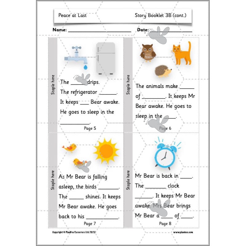 PlanBee Peace at Last Activities KS1 Planning | Year 1 English lessons