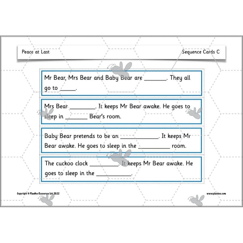 PlanBee Peace at Last Activities KS1 Planning | Year 1 English lessons