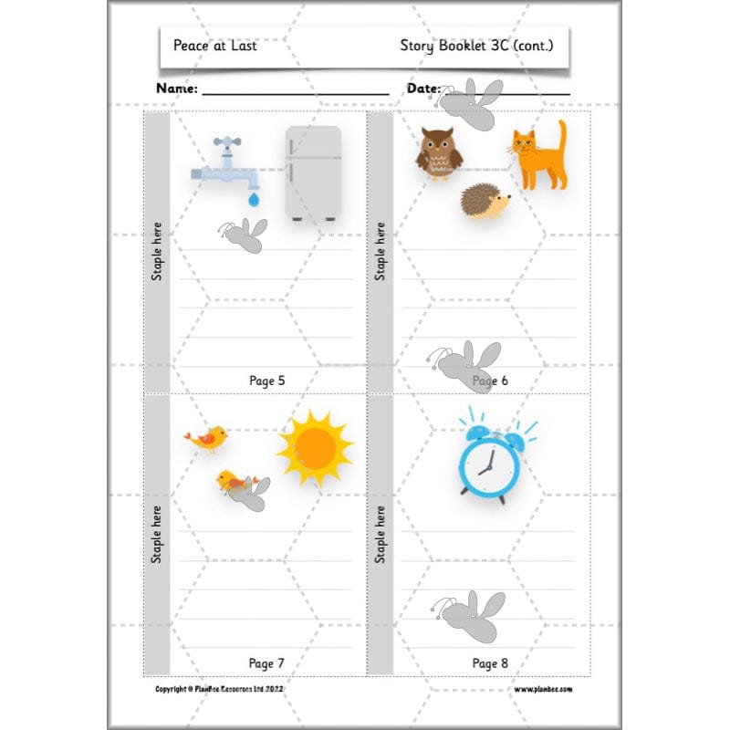 PlanBee Peace at Last Activities KS1 Planning | Year 1 English lessons