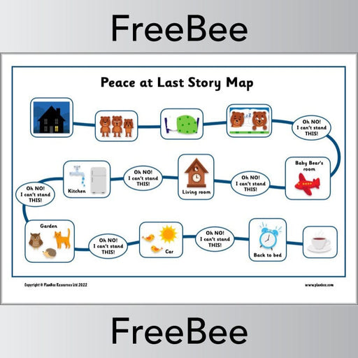 PlanBee FREE Peace at Last Story Map by PlanBee