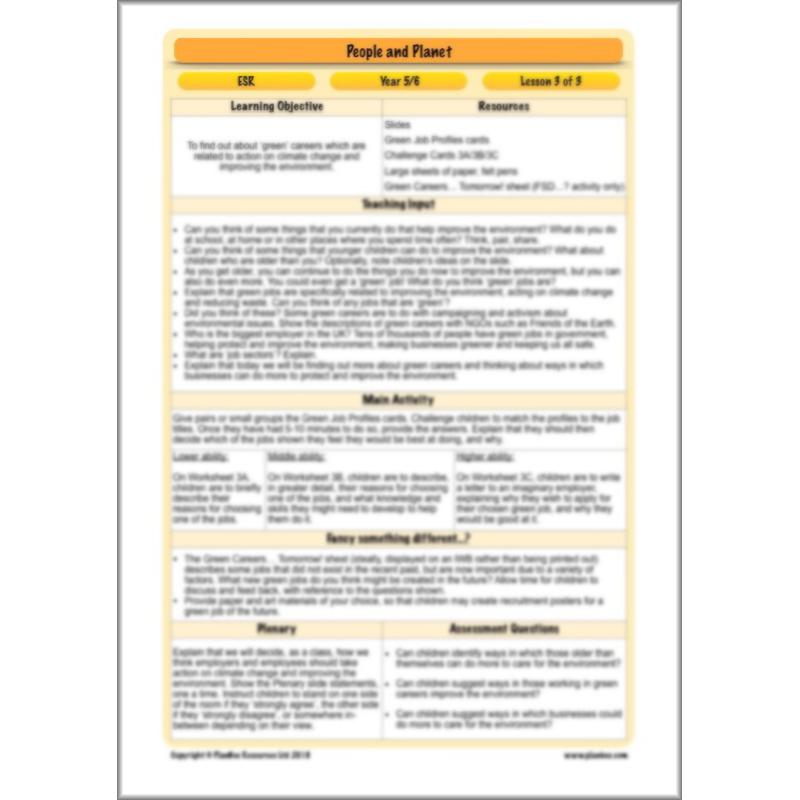 PlanBee People and Planet Climate Change KS2 | PlanBee