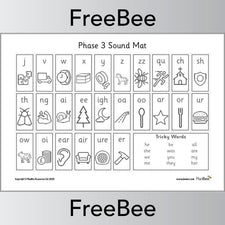 Phase 3 Sound Mat Phonic Resource by PlanBee