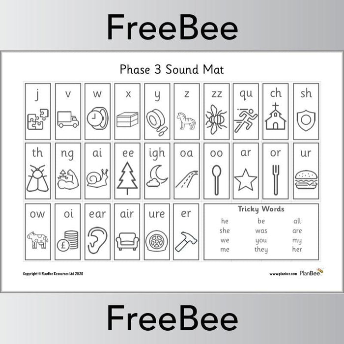 Phonics Program Sound Mat Free Phonics Sound Mat Pack | Phonic Resource by PlanBee