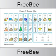 PlanBee Phase 3 Sound Mat Phonic Resource by PlanBee