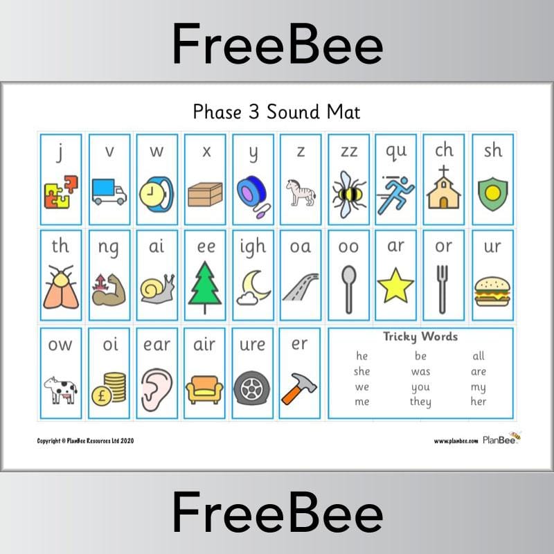 Phase 3 Sound Mat Phonic Resource by PlanBee