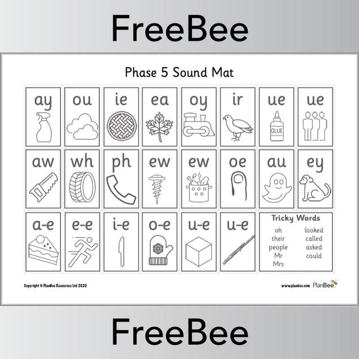 PlanBee Phase 5 Sound Mat Phonic Resource by PlanBee