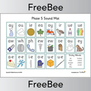 PlanBee Phase 5 Sound Mat Phonic Resource by PlanBee