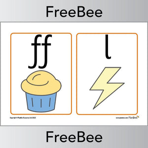Free Printable Phonics Flashcards by PlanBee