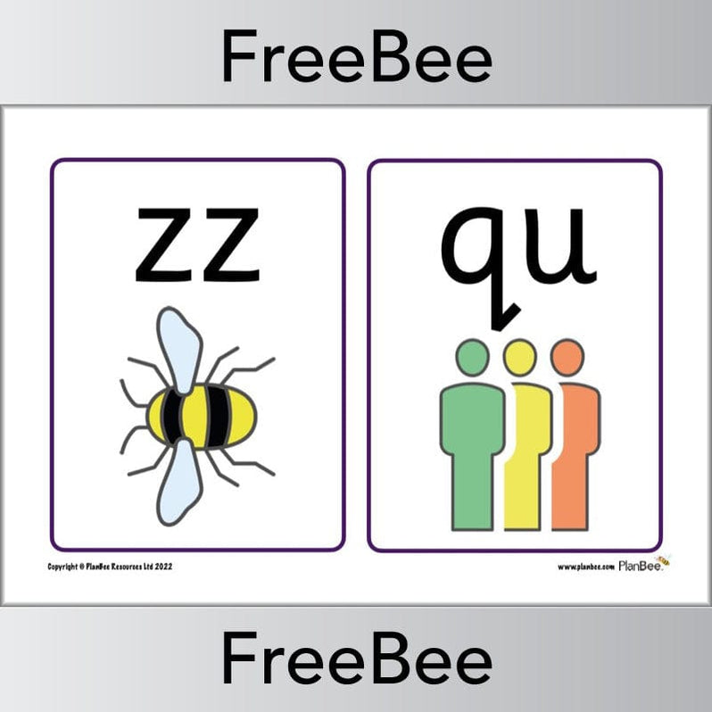 Free Printable Phonics Flashcards By PlanBee