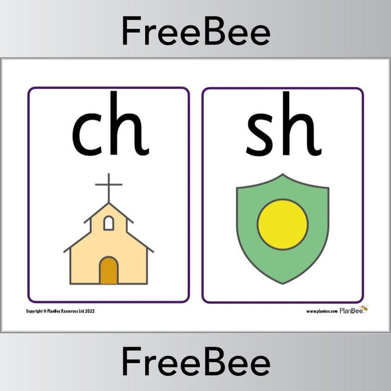 Free Printable Phonics Flashcards By PlanBee